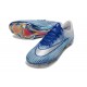 Scarpe Nike Air Zoom Mercurial Vapor 17 Elite FG Blu Bianco Argento