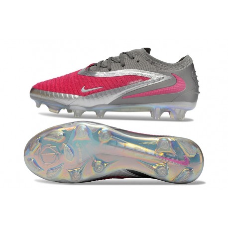 Scarpe da Calcio Nike Phantom 6 Elite Low FG Rosa / Argento / Grigio