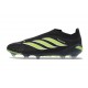 Scarpe adidas Predator Laceless Elite FG Nero Verde Lime