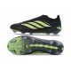 Scarpe adidas Predator Laceless Elite FG Nero Verde Lime
