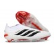 Scarpe adidas Predator Laceless Elite FG Bianco Rosso Nero