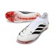 Scarpe adidas Predator Laceless Elite FG Bianco Rosso Nero