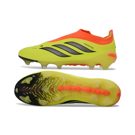 Scarpe adidas Predator Laceless Elite FG Giallo Arancione Nero