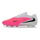 Scarpe da Calcio Nike Phantom 6 Elite Low FG Rosa Bianco Nero