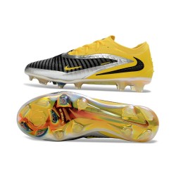 Scarpe da Calcio Nike Phantom 6 Elite Low FG Nero Giallo Argento