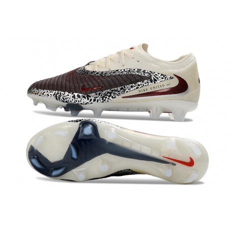 Scarpe da Calcio Nike Phantom 6 Elite Low FG Rosso Bianco Nero