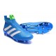 Scarpe da Calcio Nuovo 2016 adidas Ace16+ Purecontrol FG/AG Blu Bianco