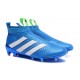 Scarpe da Calcio Nuovo 2016 adidas Ace16+ Purecontrol FG/AG Blu Bianco