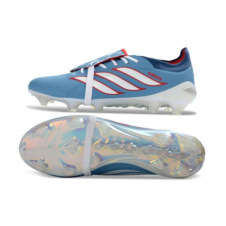 adidas Predator Elite Foldover Tongue FG Ray Blu Bianco Rosso