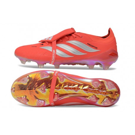 adidas Predator Elite Foldover Tongue FG Rosso Argento