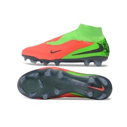 Scarpe Nike Phantom 6 Elite High Cut FG Hot Punch Nero Verde Strike