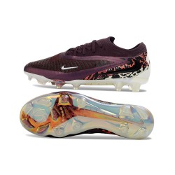Scarpe Nike Phantom 6 Elite Low FG Borgogna Crush Univ Rosso Fossil