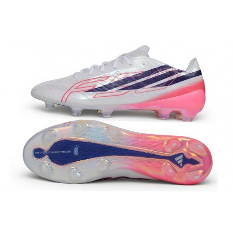 Scarpe da calcio Adidas F50 Hyperfast Evo FG Blanc Rose Noir