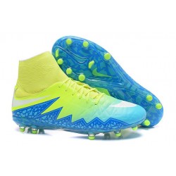 Nike 2016 Scarpe da Calcio Hypervenom Phantom II FG Blu Verde Bianco