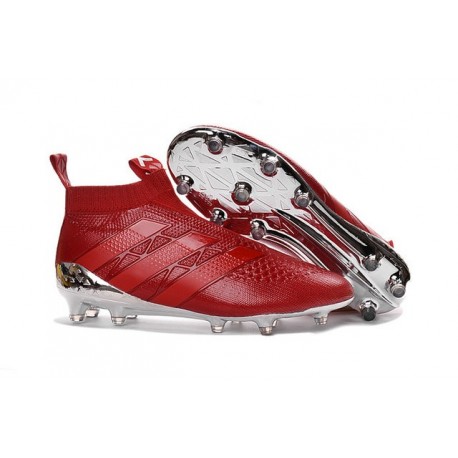 Scarpini da Calcetto Champions League 2016 adidas Ace16+ Purecontrol FG/AG Rosso Argent