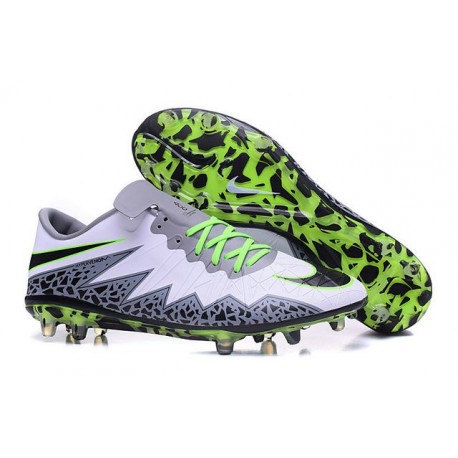 Neymar Nuovo 2016 Calcio Scarpe Nike Hypervenom Phinish FG Bianco Verde Nero