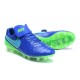 Nike 2016 Scarpette Calcetto Tiempo Legend 6 FG Pelle di Canguro ACC Blu Verde