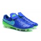 Nike 2016 Scarpette Calcetto Tiempo Legend 6 FG Pelle di Canguro ACC Blu Verde