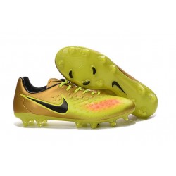 Scarpe da Calcetto Nuovo 2016 Nike Magista Opus II FG ACC Oro Giallo Nero
