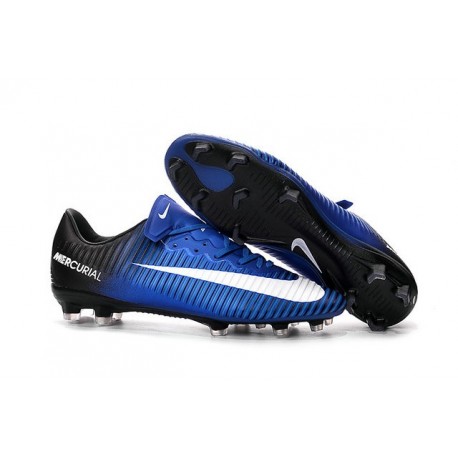 Scarpe Calcio Nuove Nike Mercurial Vapor XI FG ACC Blu Nero Bianco