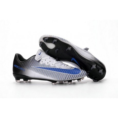 Scarpe Calcio Nuove Nike Mercurial Vapor XI FG ACC Bianco Nero Blu