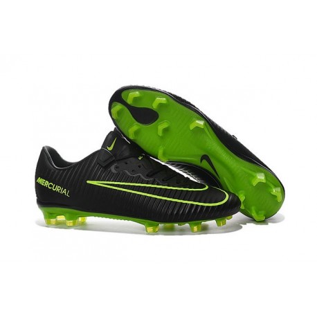 Nike Mercurial Vapor XI FG 2016 Scarpini da Calcio Nero Verde