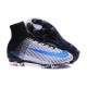 Nike Scarpa da Calcetto Nuove Mercurial Superfly 5 FG Bianco Nero Blu