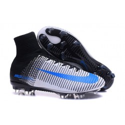 Nike Scarpa da Calcetto Nuove Mercurial Superfly 5 FG Bianco Nero Blu