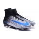 Nike Scarpa da Calcetto Nuove Mercurial Superfly 5 FG Bianco Nero Blu