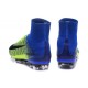 Nike Scarpa da Calcetto Nuove Mercurial Superfly 5 FG Verde Blu Nero