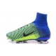 Nike Scarpa da Calcetto Nuove Mercurial Superfly 5 FG Verde Blu Nero