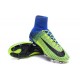 Nike Scarpa da Calcetto Nuove Mercurial Superfly 5 FG Verde Blu Nero