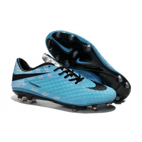 Nuova Scarpa Calcio Neymar Nike Hyper venom Phantom FG Rifrangenti Blu Nero 