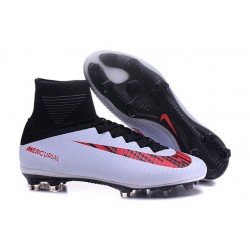 Scarpa da Calcio Nike 2016 Mercurial Superfly V FG ACC Bianco Rosso