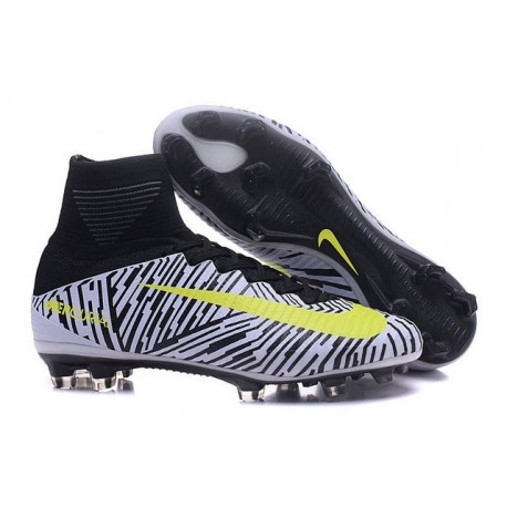 Scarpa da Calcio Nike 2016 Mercurial Superfly V FG ACC Bianco Nero Giallo