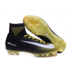 Nike Mercurial Superfly 5 FG Nuove Scarpe Calcio Nero Giallo Bianco