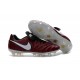 Nike 2016 Scarpette Calcetto Tiempo Legend 6 FG Pelle di Canguro ACC Rosso Bianco 