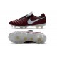 Nike 2016 Scarpette Calcetto Tiempo Legend 6 FG Pelle di Canguro ACC Rosso Bianco 