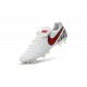 Nike 2016 Scarpette Calcetto Tiempo Legend 6 FG Pelle di Canguro ACC Bianco Rosso