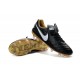 Nike Scarpette Calcetto Tiempo Legend 6 FG Pelle di Canguro ACC Nero Bianco Oro