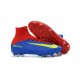 Nike Mercurial Superfly 5 FG Nuove Scarpe Calcio Rosso Blu Giallo