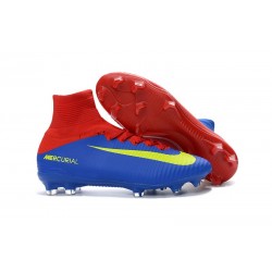 Nike Mercurial Superfly 5 FG Nuove Scarpe Calcio Rosso Blu Giallo