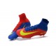 Nike Mercurial Superfly 5 FG Nuove Scarpe Calcio Rosso Blu Giallo