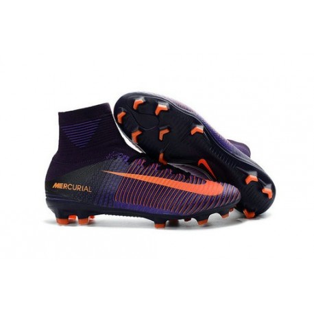 Nike Mercurial Superfly 5 FG Nuove Scarpe Calcio Viola Arancio