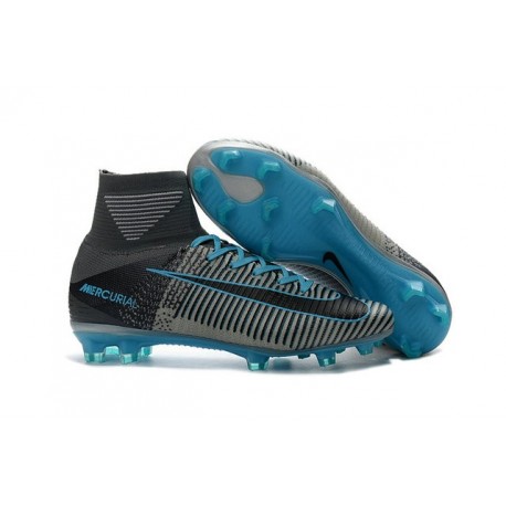 Nike Scarpa da Calcio Mercurial Superfly V FG ACC Uomo Grigio Nero Blu