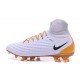 Scarpe da Calcio Nuovo Nike Magista Obra II FG Bianco Oro