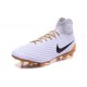 Scarpe da Calcio Nuovo Nike Magista Obra II FG Bianco Oro