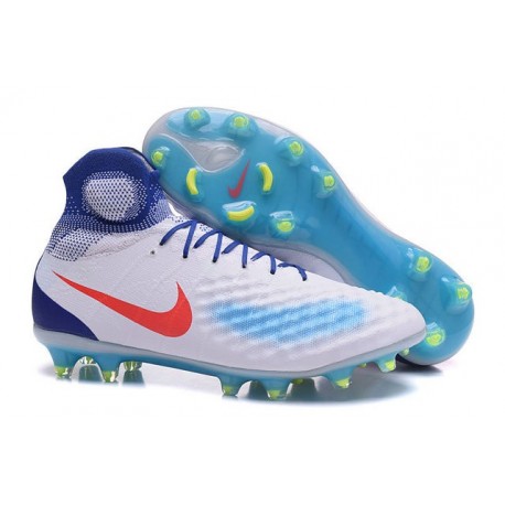 Nike Magista Obra 2 FG Scarpa da Calcio Uomo Bianco Blu Rosso