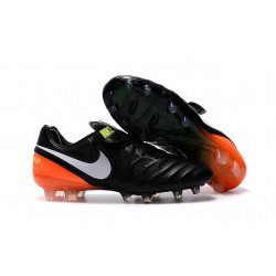 Nike Tiempo Legend 6 FG Scarpa da Calcio Uomo Nero Arancio Bianco