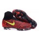 Scarpa da Calcio per Terreni duri Nike Magista Obra II FG Rosso Nero Giallo